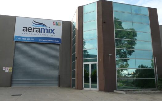 Front exterior of leased industrial property at 1 Stoney Way, Derrimut