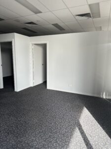 Entrance and reception area view of office for lease in Ascot Vale, Melbourne, Victoria.
