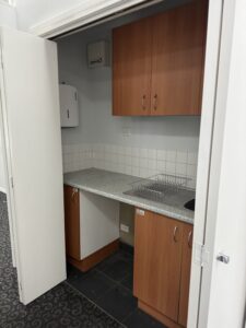 Additional kitchen view of office for lease in Ascot Vale, Melbourne, Victoria.