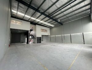 Interior view warehouse for lease in Garden Drive, Tullamarine, Melbourne. Industrial real estate for lease.