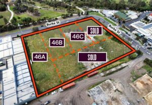 Arial view of commercial land for sale in Braybrook Melbourne