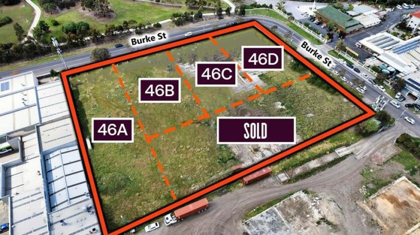 Commercial land for sale to be developed in Melbourne.