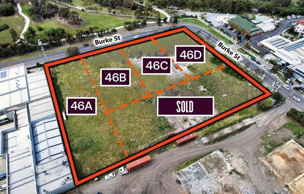 Commercial land for sale to be developed in Melbourne.