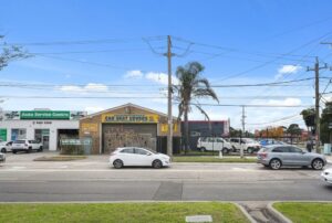 Frontage of Rosamond Road property opposite Pedders and Ultra Tune, Maribyrnong 