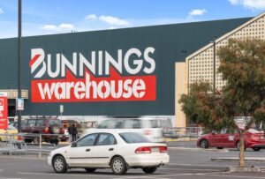 Nearby Bunnings Warehouse shown in retail precinct around Rosamond Road Maribyrnong 