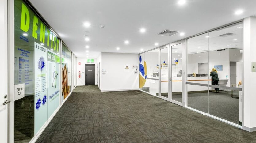 Flexible medical or allied health tenancy with tables and display boards in Craigieburn Junction