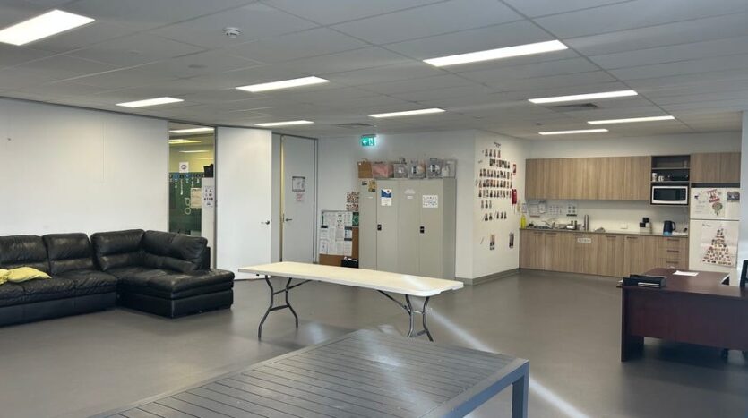 Open area with lounge and kitchenette within medical suite at Craigieburn Junction